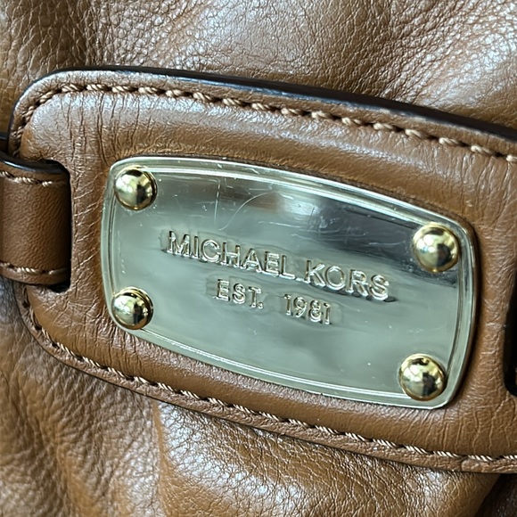 MICHAEL KORS- brown Leather GANSEVOORT hand/shoulder Bag- SFH- see pics - Picture 4 of 12